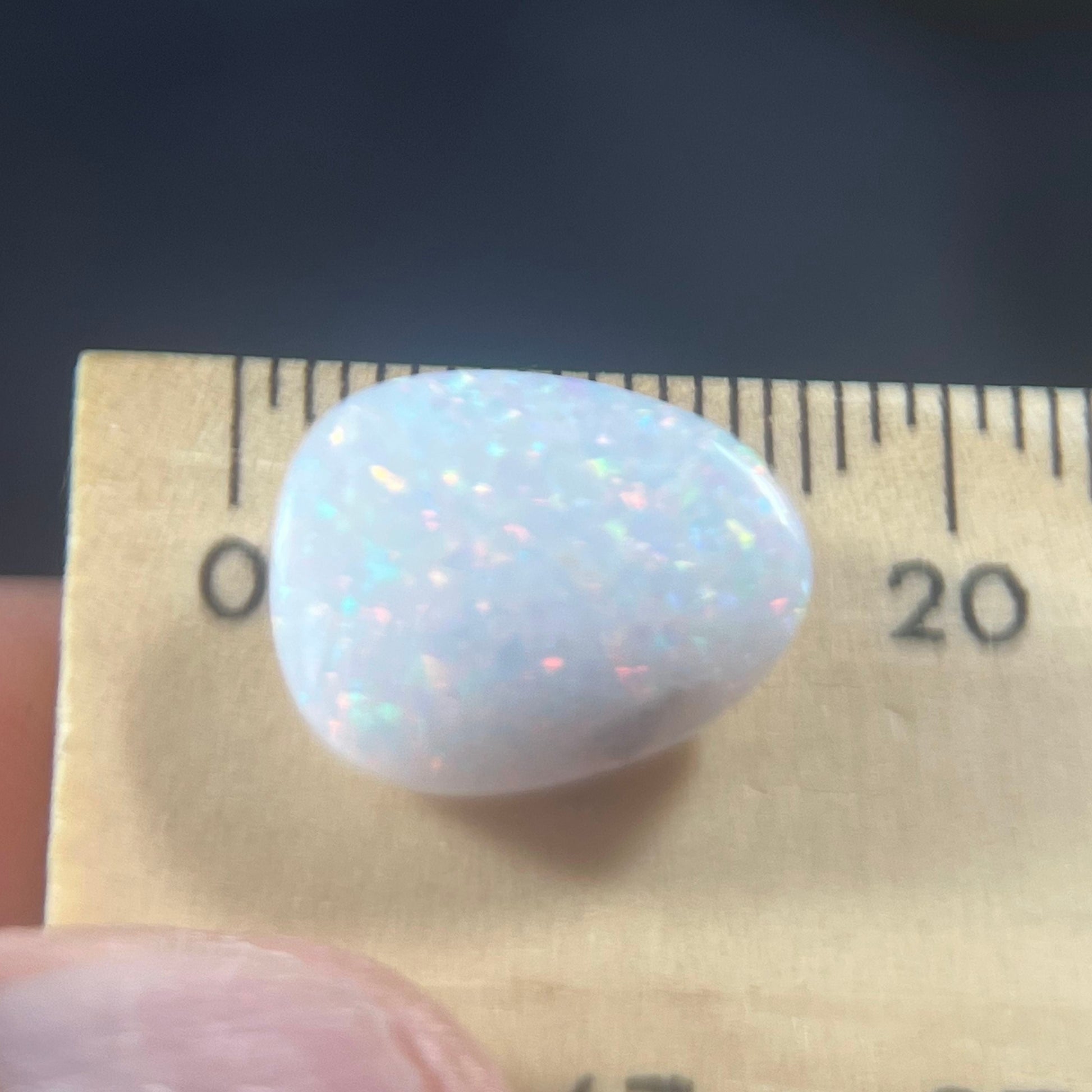 Coober Pedy pinfire, showing all the colours. Ready for setting. "A little gem".