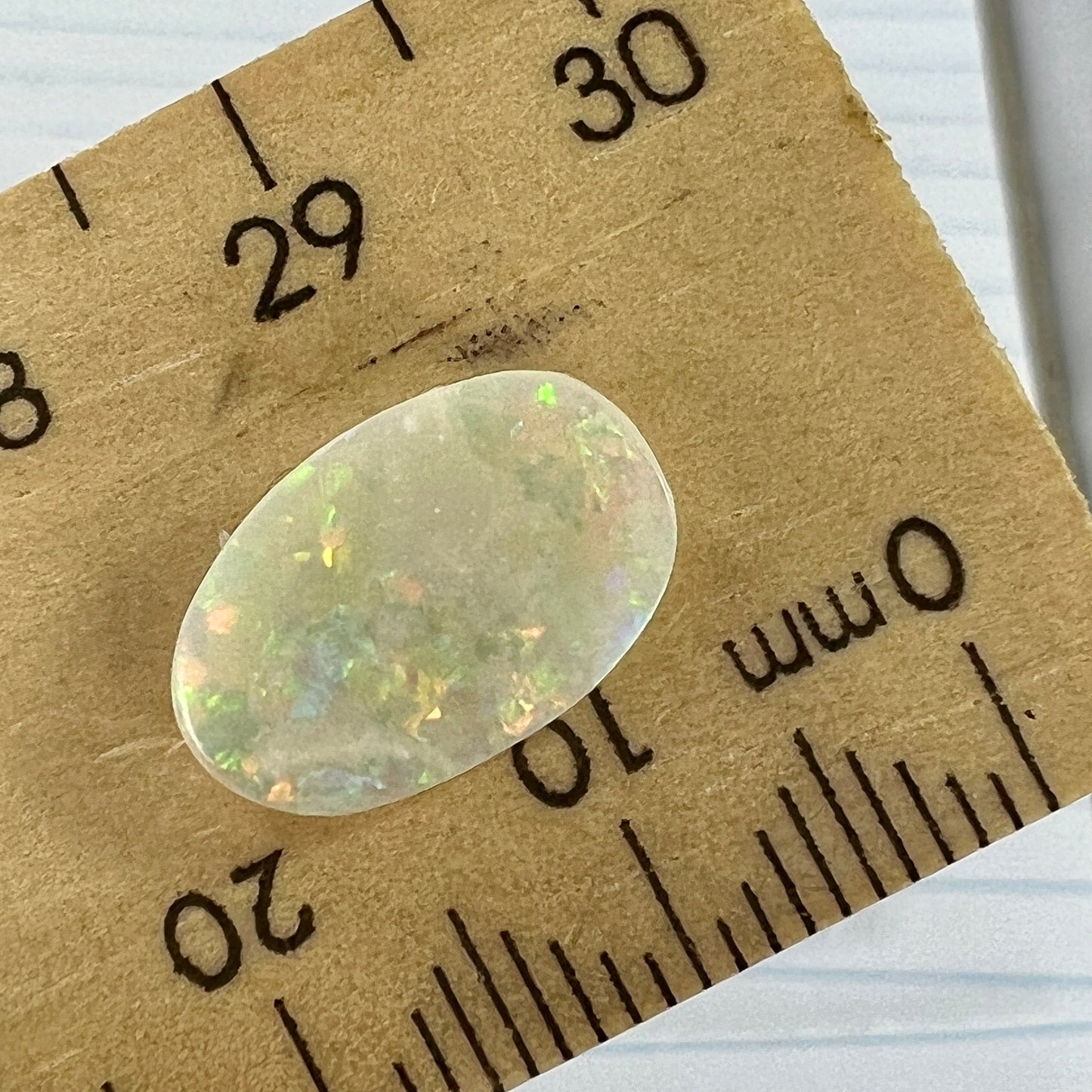 Great 2.05ct Coober Pedy solid opal with rolling flash pattern. Beautiful colours. Ready to go.