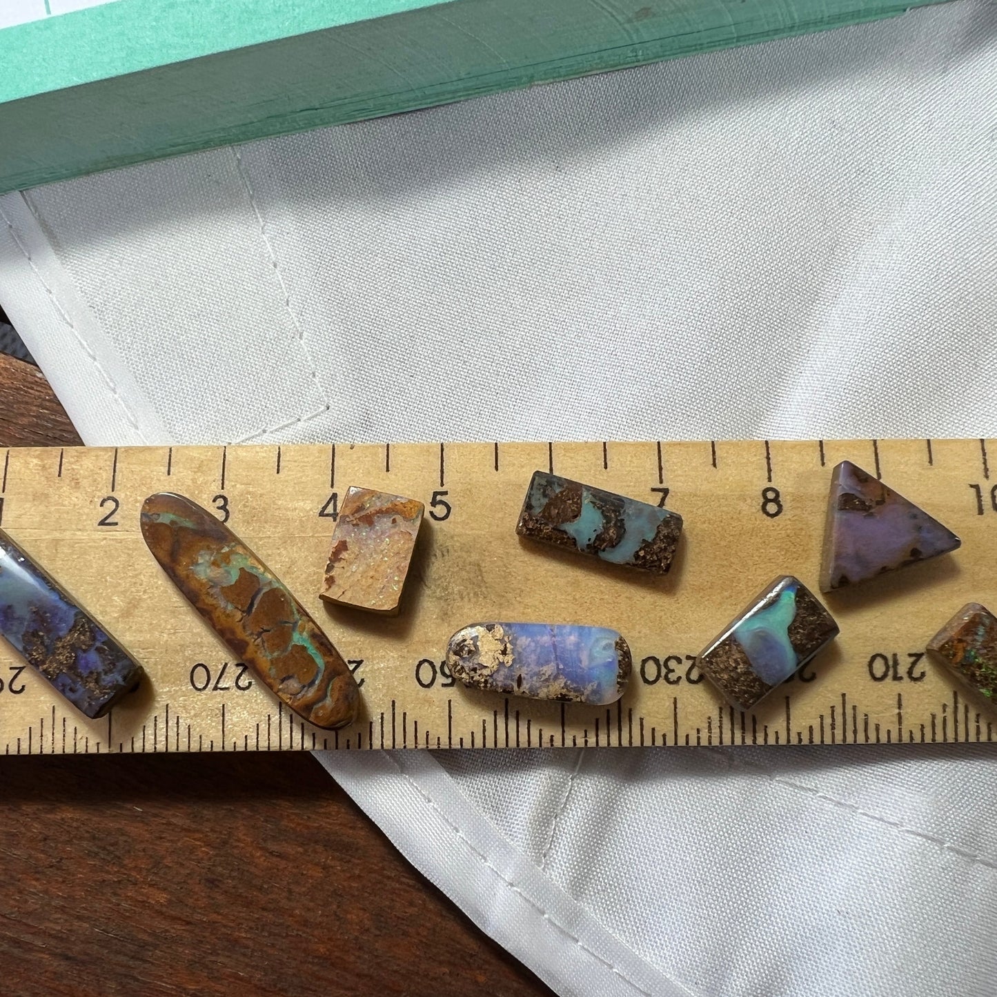 Nice group of Winton ring stones. Gorgeous colours and beautifully polished, ready to set.