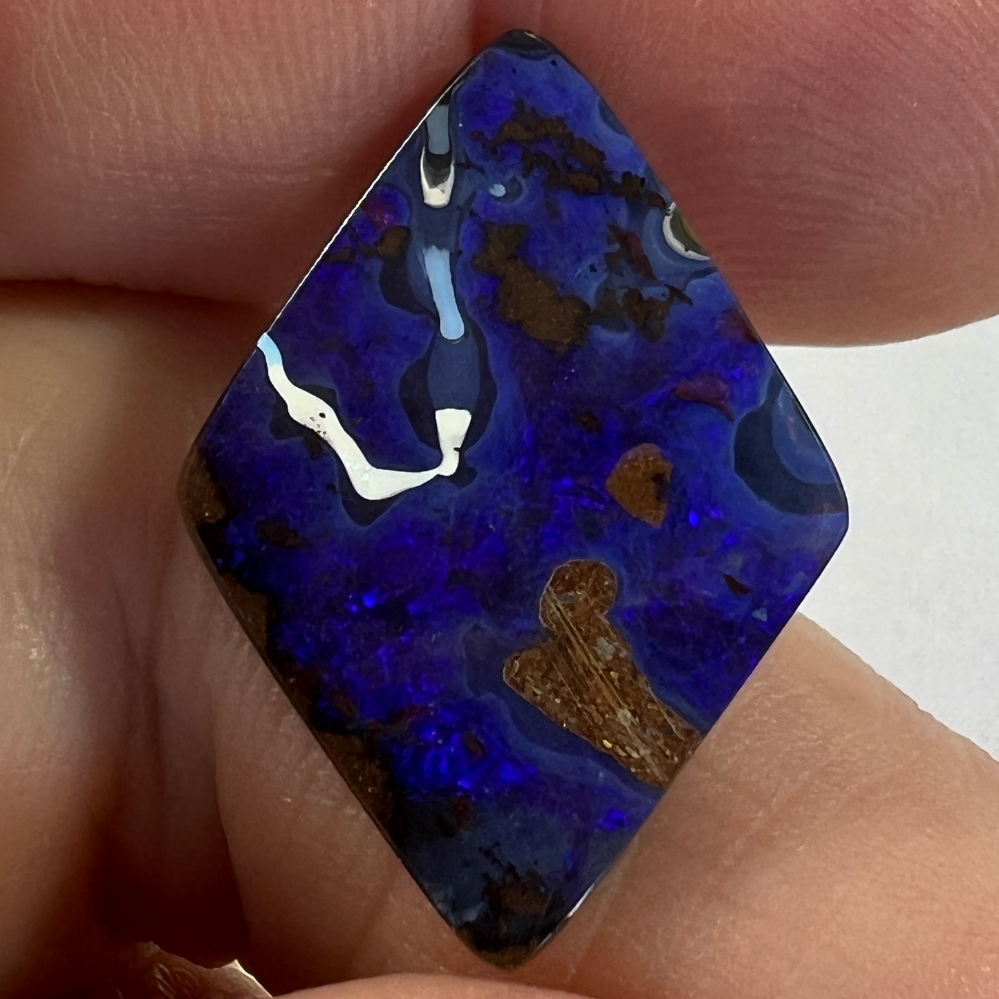 A beautiful blue piece of Winton boulder opal.
