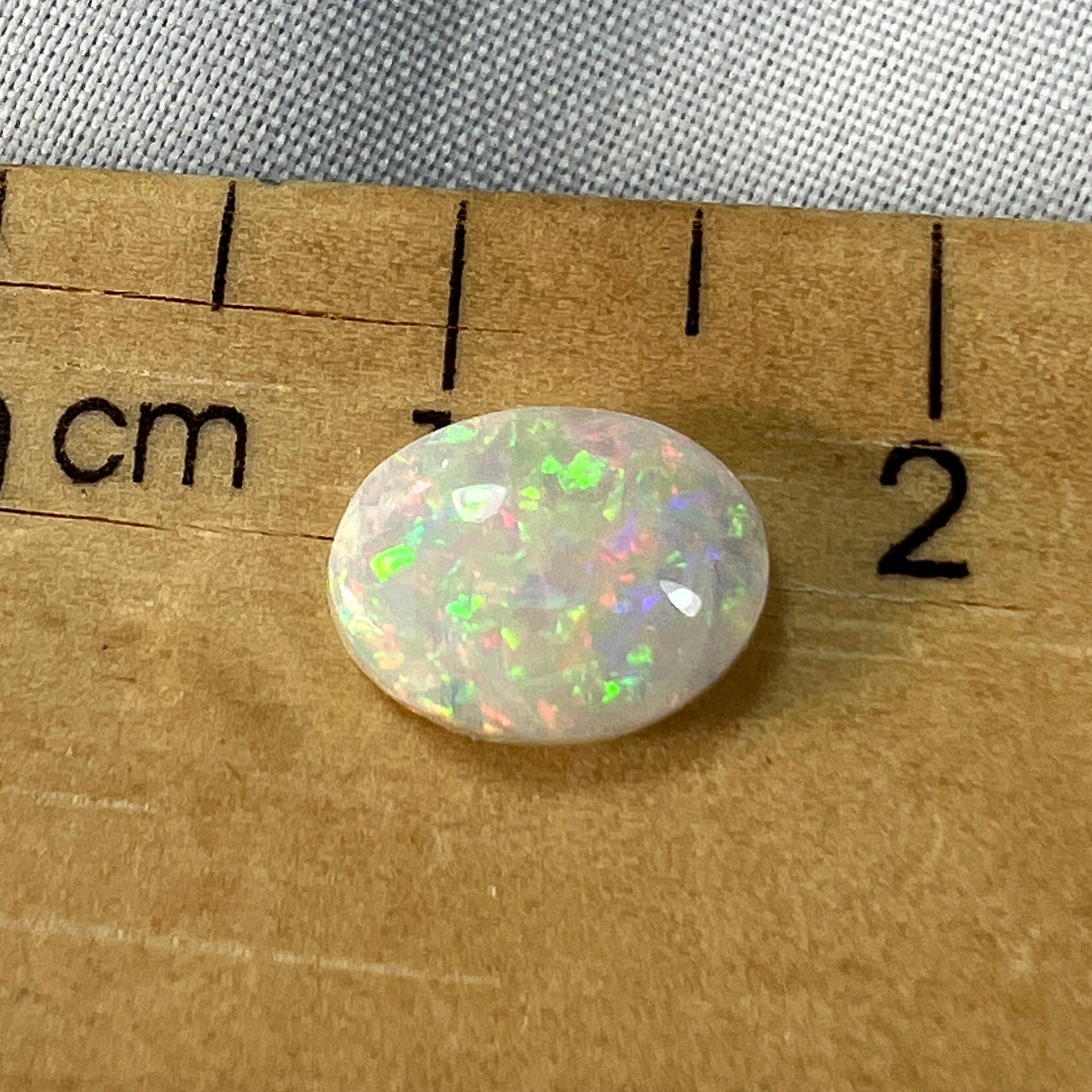Beautiful Lightning Ridge crystal opal. Perfectly polished and ready for that ring.