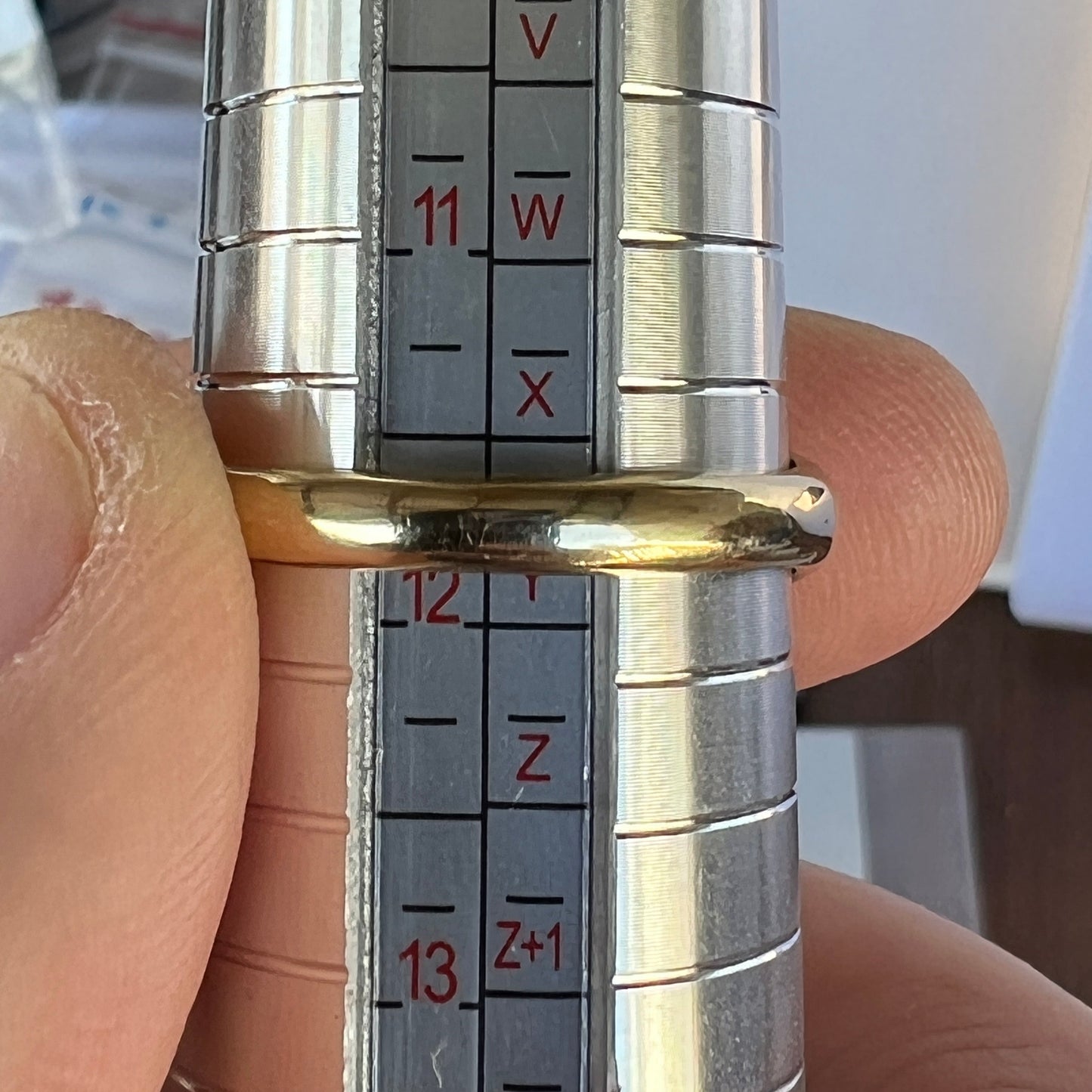 Totally unique mans handcrafted solid gold ring. Finest Australian 9ct gold filled in with genuine gold nuggets from the Victorian gold fields. Would make a unique wedding ring and has a matching ladies gold nugget ring.