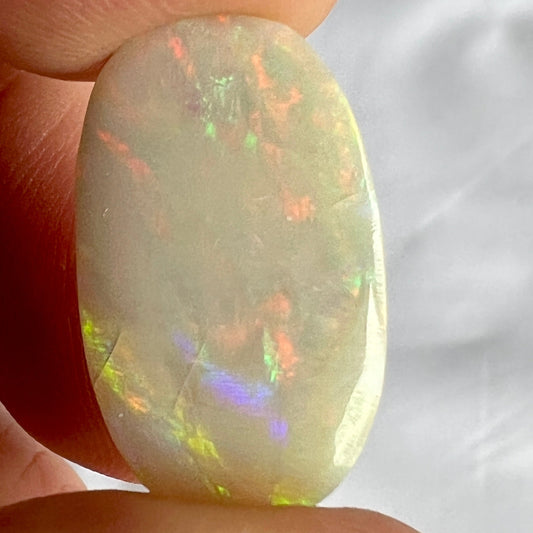 Beautiful large solid opal from Grawin near Lightning Ridge. Great shape and awesome colours.
