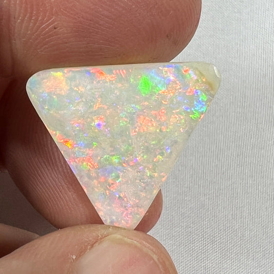 Lightning Ridge Crystal Opal. What a beauty! Great shape with all the colours. Ready to set into a ring or pendant.