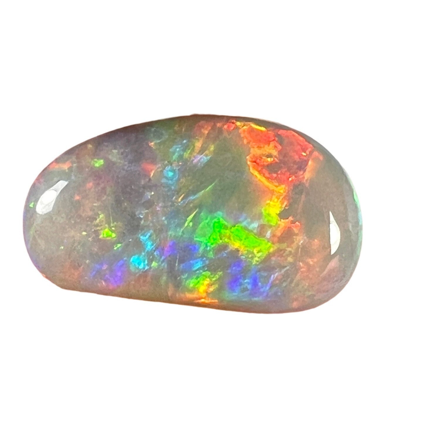 Classic Mintabie gemstone, full of fiery colours. A perfect specimen of Australian opal.