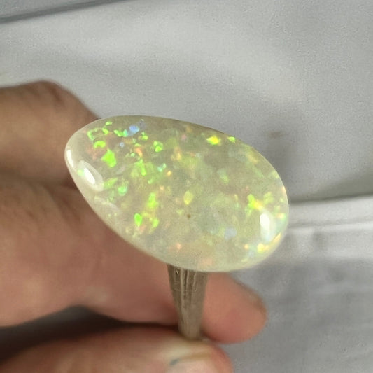 Lightning Ridge semi crystal opal. A beautiful stone ready to set, displaying beautiful colours.