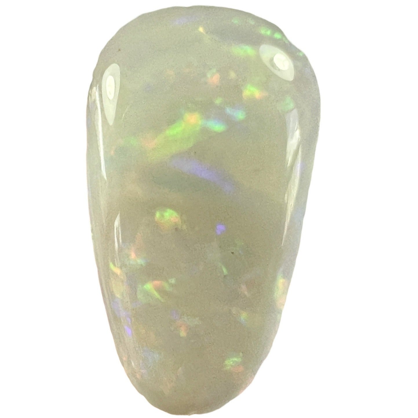 Beautiful Coober Pedy solid opal with iridescent rolling colours. Cut perfectly in a lovely shape.