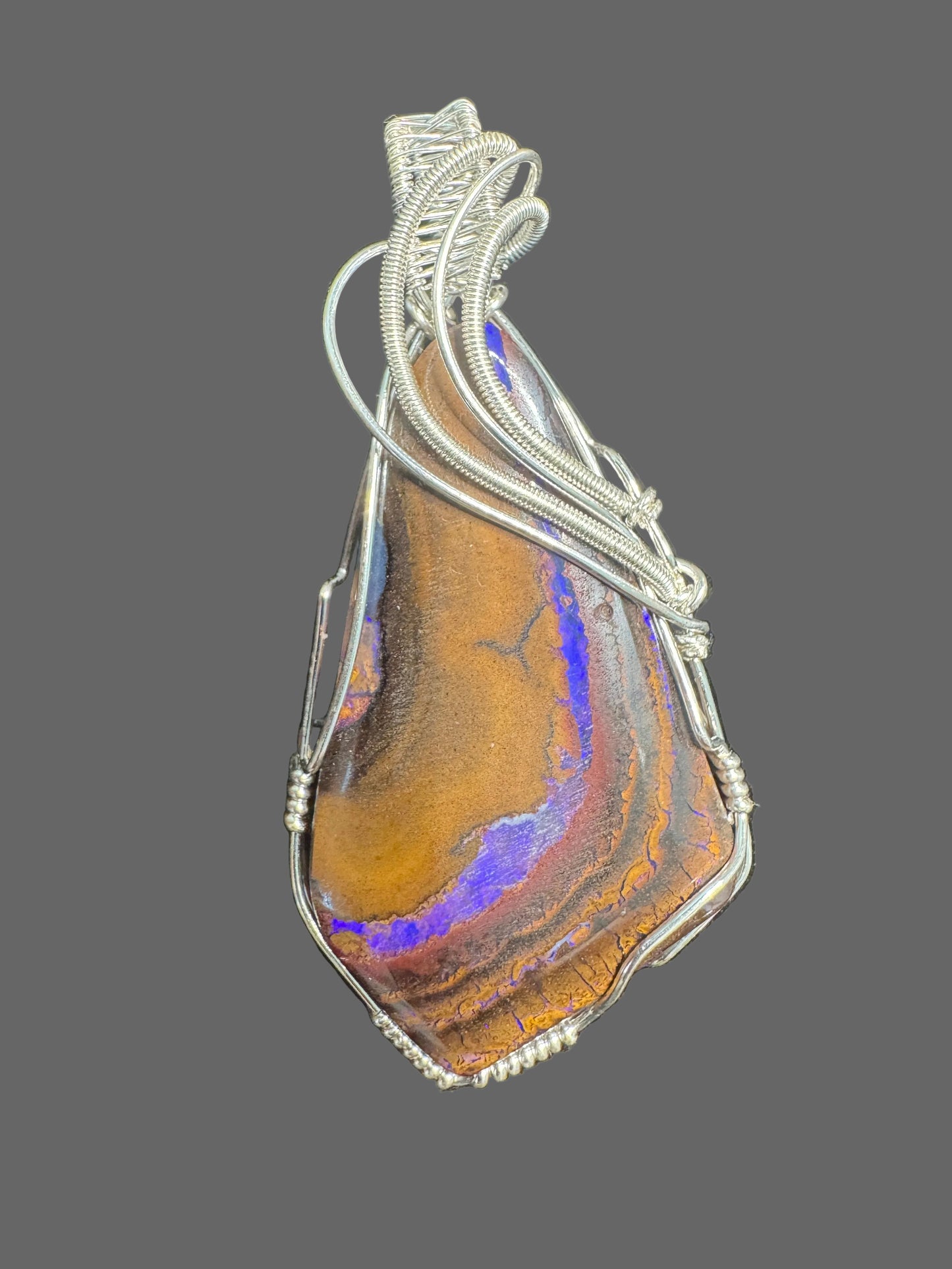 boulder opal pendant
