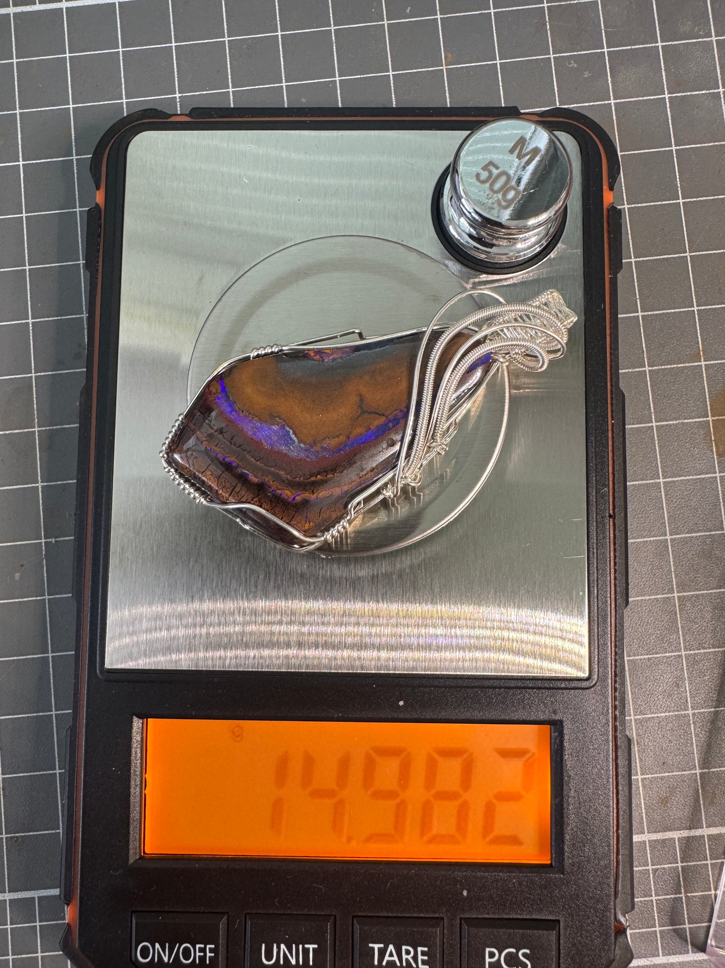 boulder opal pendant