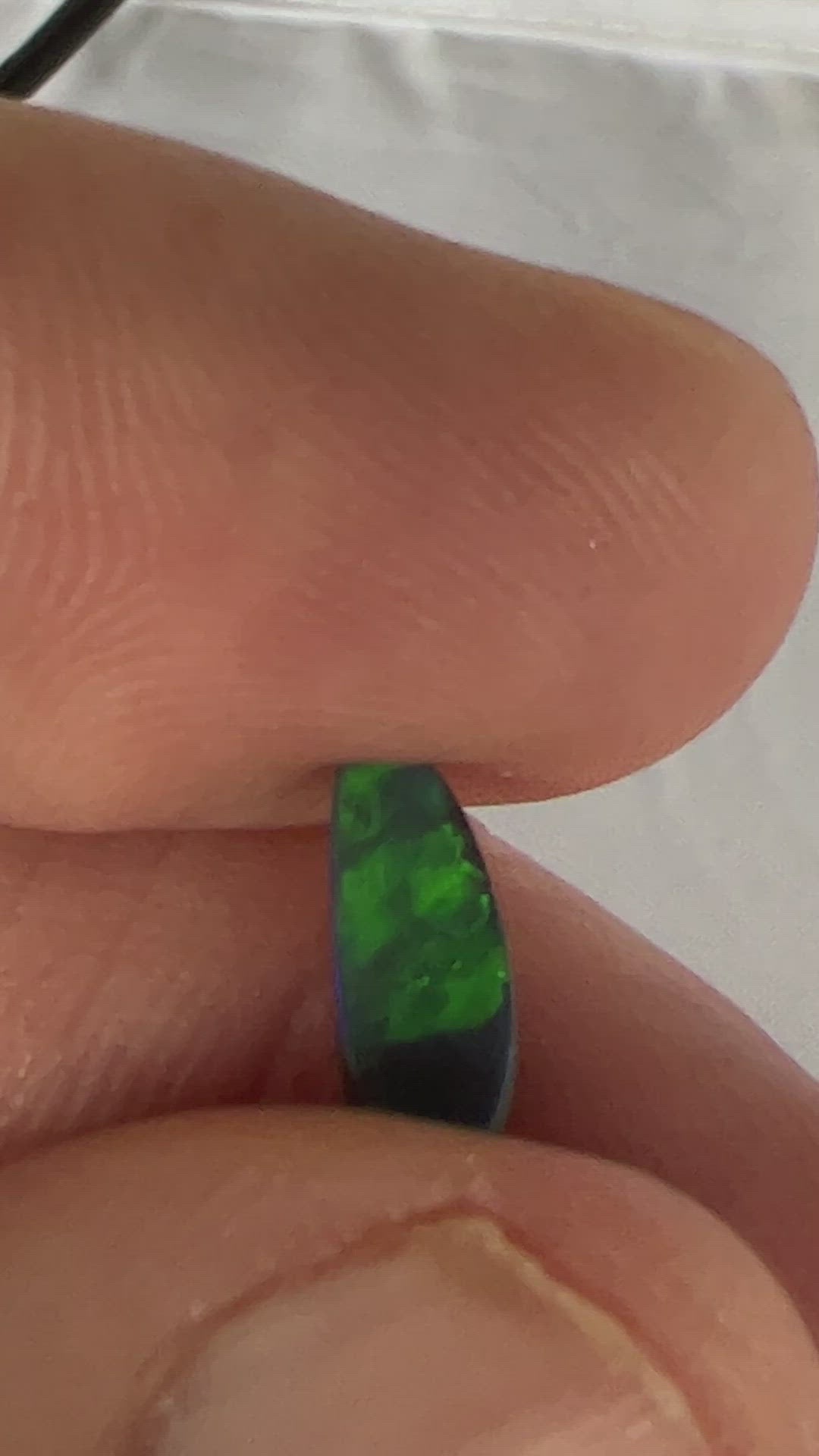 Lightning Ridge solid black opal with wonderful greens. Would make a beautiful ring.