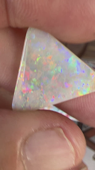 Lightning Ridge Crystal Opal. What a beauty! Great shape with all the colours. Ready to set into a ring or pendant.