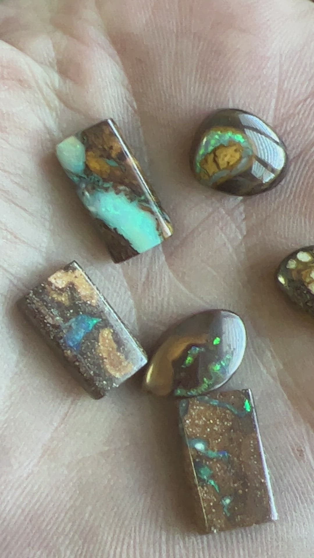 Beautiful boulder opal bundle from Winton. Cut and polished, ready for setting. Perfect for pendants or rings.