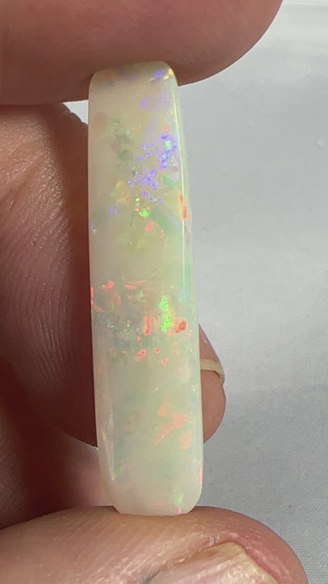 Awesome Grawin semi crystal pendant opal, showing all colours.
