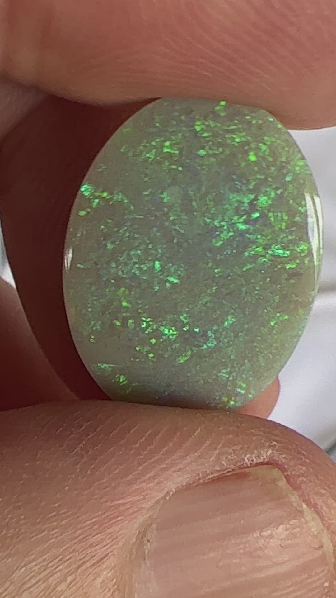 Beautifully shaped and polished solid black and green opal from Grawin, near Lightning Ridge. 