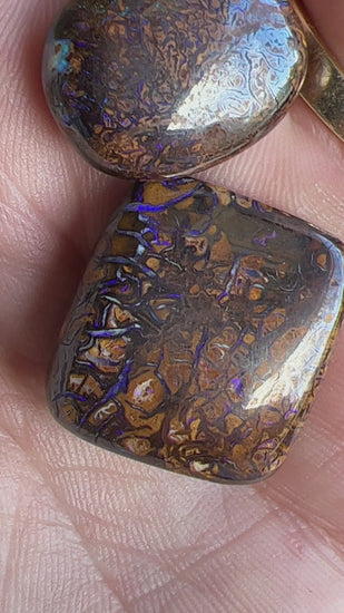 Winton boulder opal pair. A great polish. Lovely examples. 