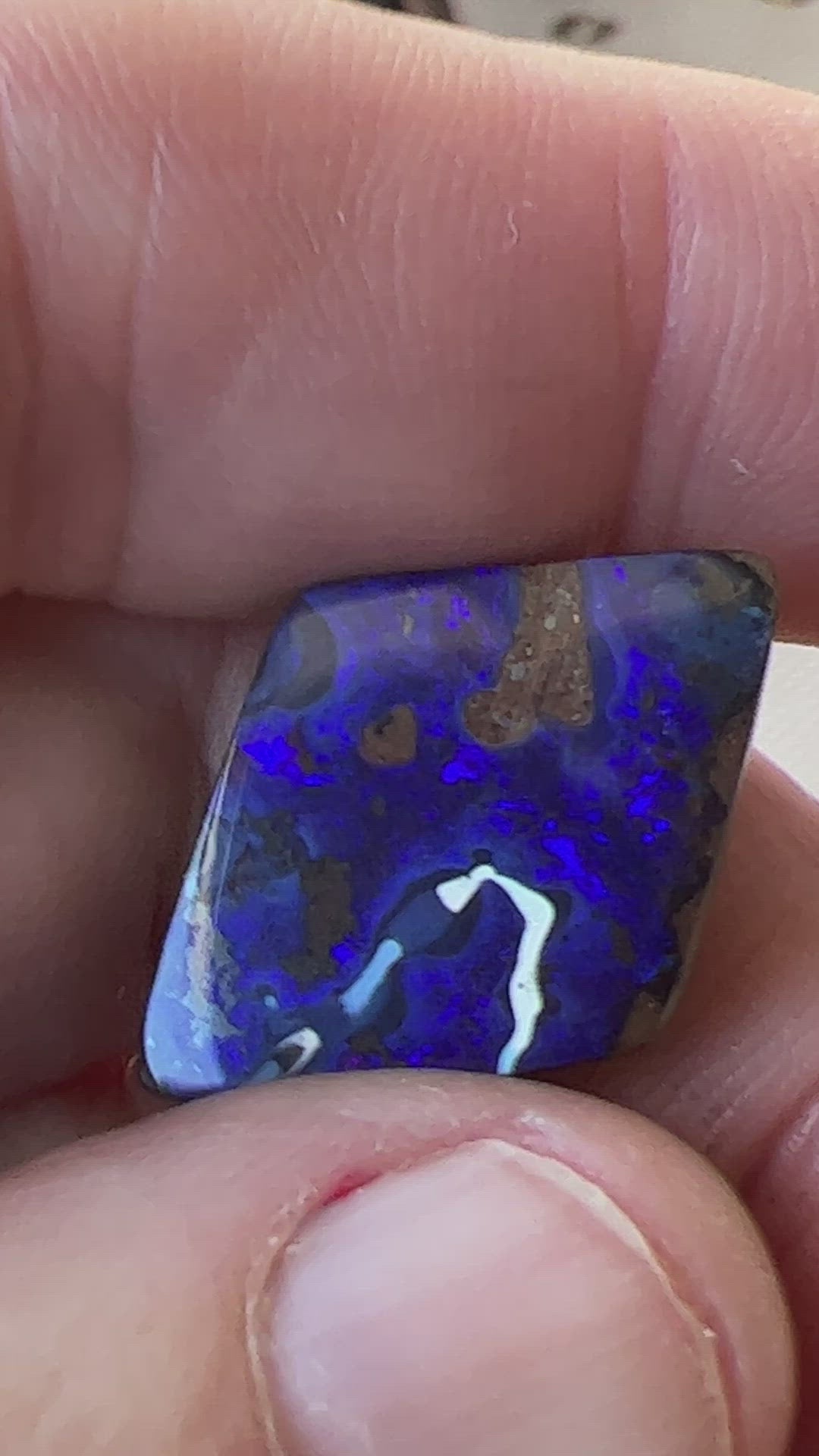 A beautiful blue piece of Winton boulder opal. 