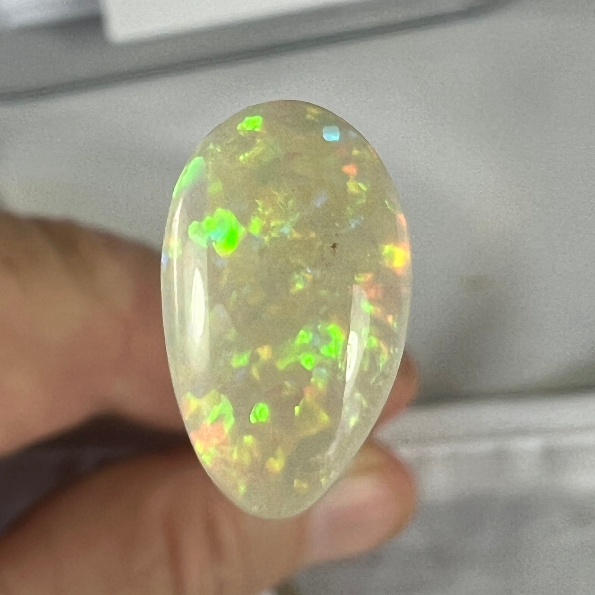 Lightning Ridge semi crystal opal. A beautiful stone ready to set, displaying beautiful colours.