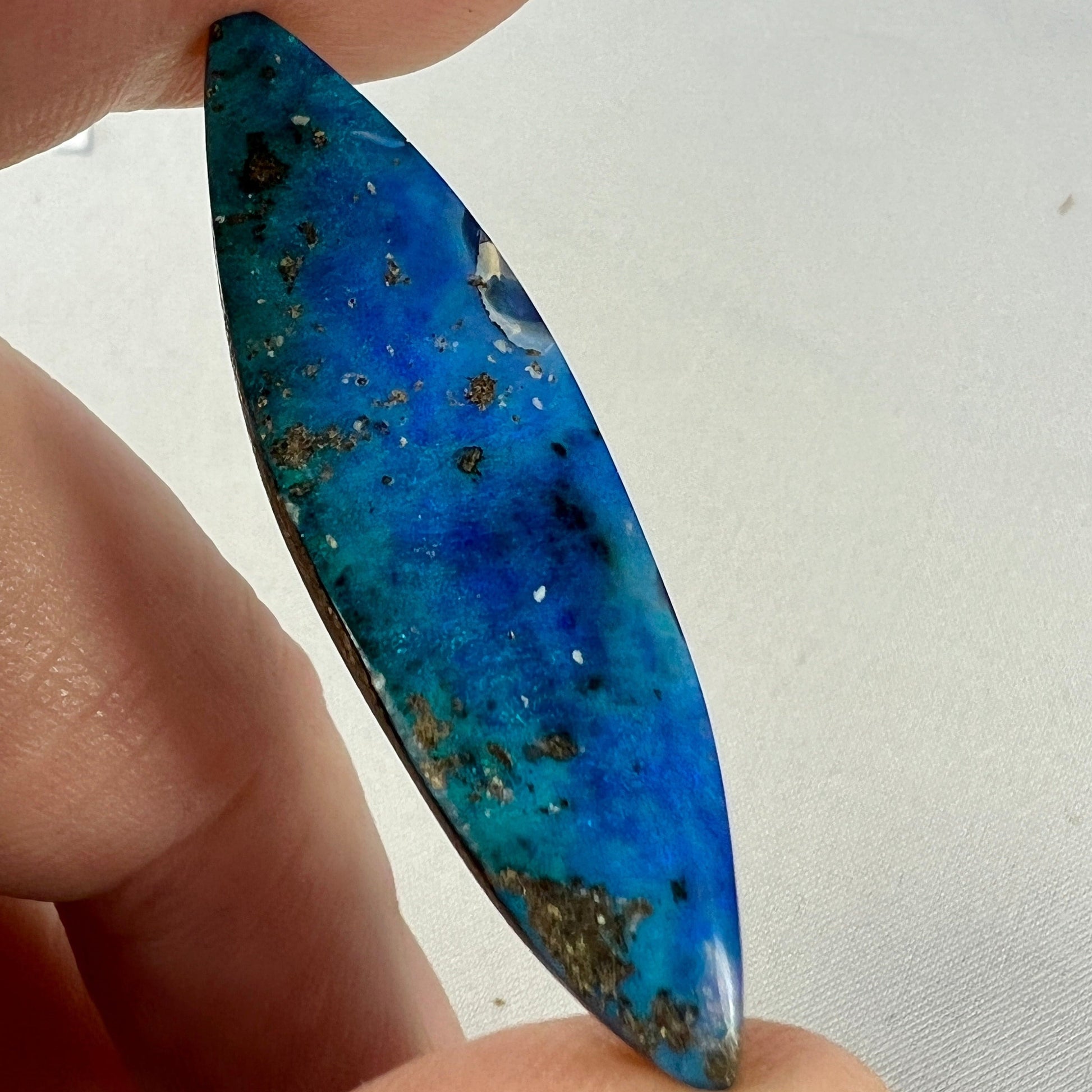 Beautiful blue boulder opal from Winton.