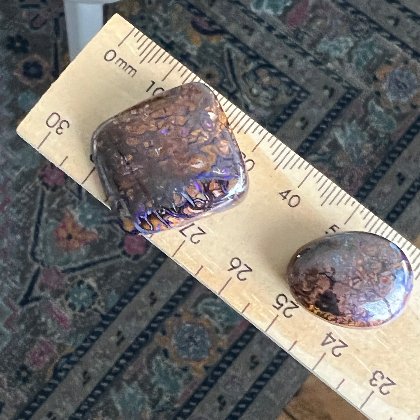 Winton boulder opal pair. A great polish. Lovely examples.