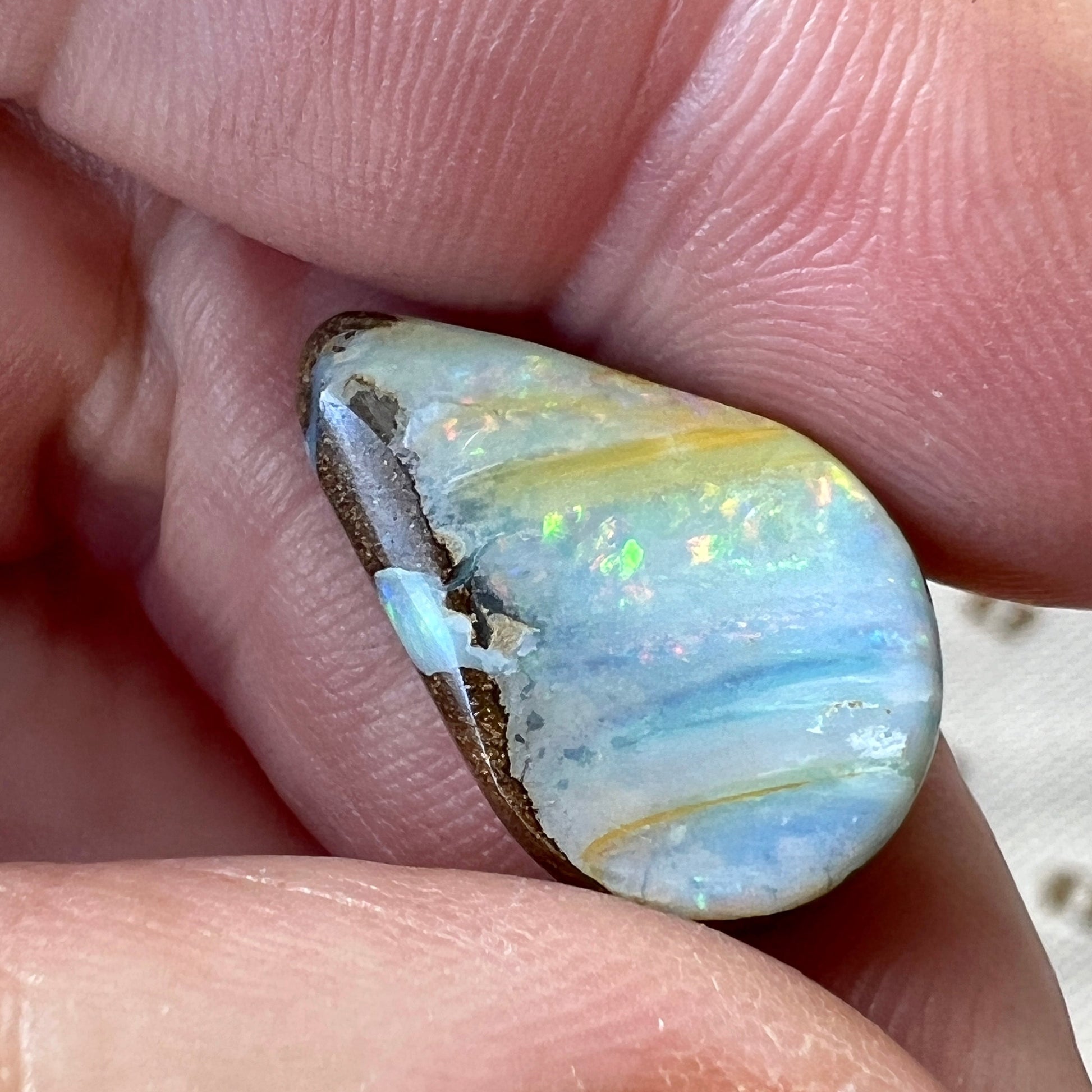 Nice Opalton boulder opal. Ready to set.