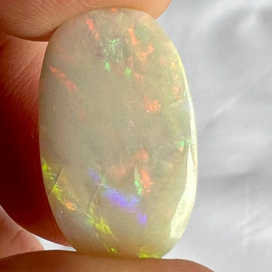 Beautiful large solid opal from Grawin near Lightning Ridge. Great shape and awesome colours.