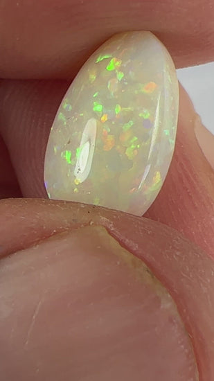 Lightning Ridge semi crystal opal. A beautiful stone ready to set, displaying beautiful colours.