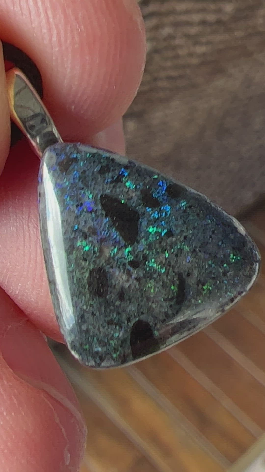 Andamooka Matrix opal pendant. Lovely colours and ready to wear.