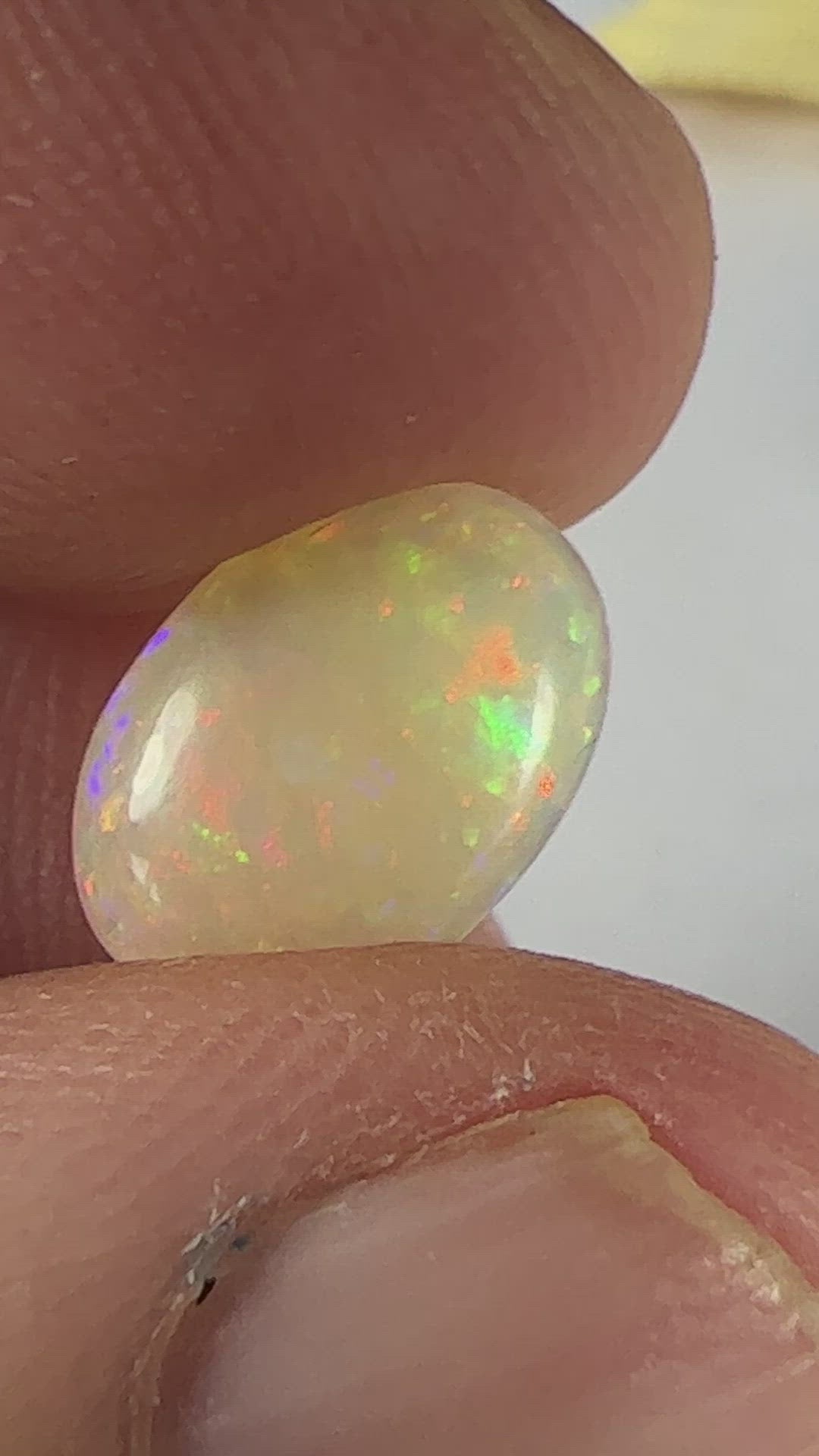 Absolute gem of a Coober Pedy opal. Perfectly cut and polished, displaying all colours.